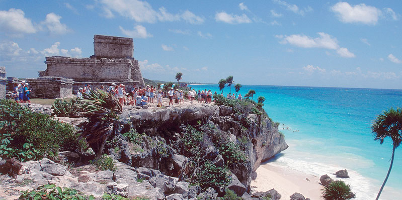 Playa de la ciudad maya